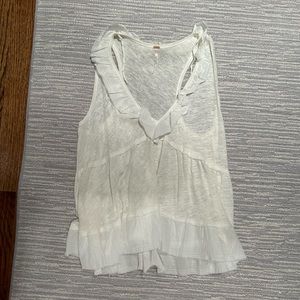 White free people flowy tunic / top